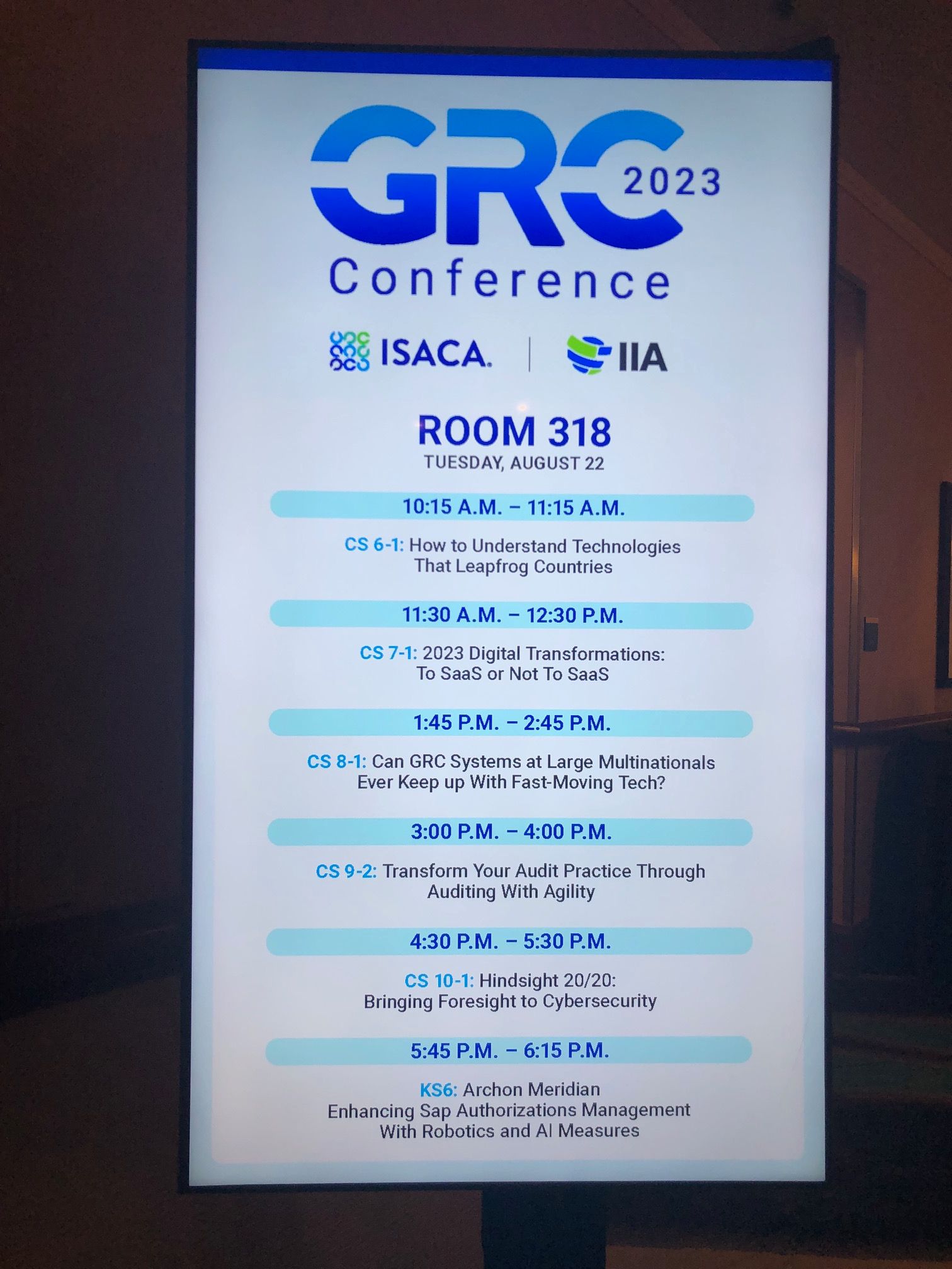 2023 IIA/ISACA GRC Conference Recap